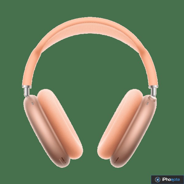 Casque audio sans fil rose présenté de face