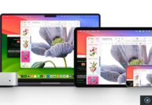 Mac, tablette et smartphone affichent un bureau partagé à distance