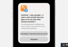 Illustration : En Europe, le bouton « Demander à l’app de ne pas me suivre » va disparaître sur iPhone