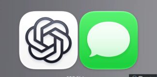 Icônes de ChatGPT et Apple Messages côte à côte