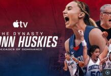 Affiche de la docusérie sur les basketteuses des UConn Huskies