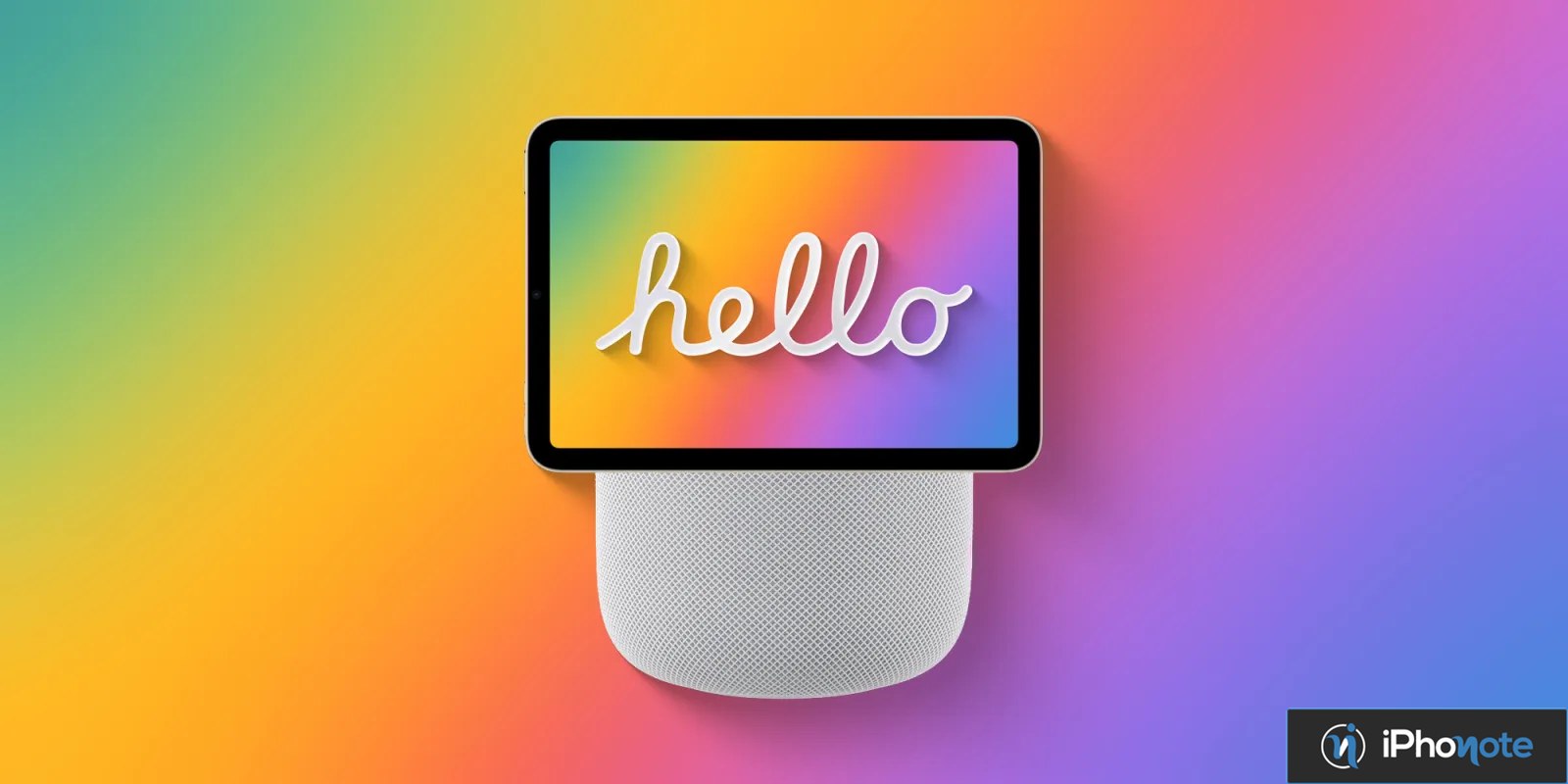Concept de HomePad combinant écran tactile et enceinte connectée