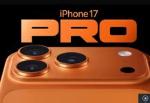 Apple atteint 65 % du marché des smartphones premium Rendu d’un iPhone 17 Pro orange vu de dos