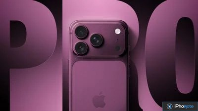 Rendu compact d’un iPhone 18 Pro violet vu de dos
