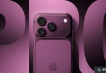 iPhone 18 Pro Max : une ouverture variable en exclusivité Rendu conceptuel du dos d’un iPhone Pro avec triple caméra