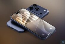 Rendu de plusieurs iPhone bleus affichant l’écran d’accueil d’iOS 27