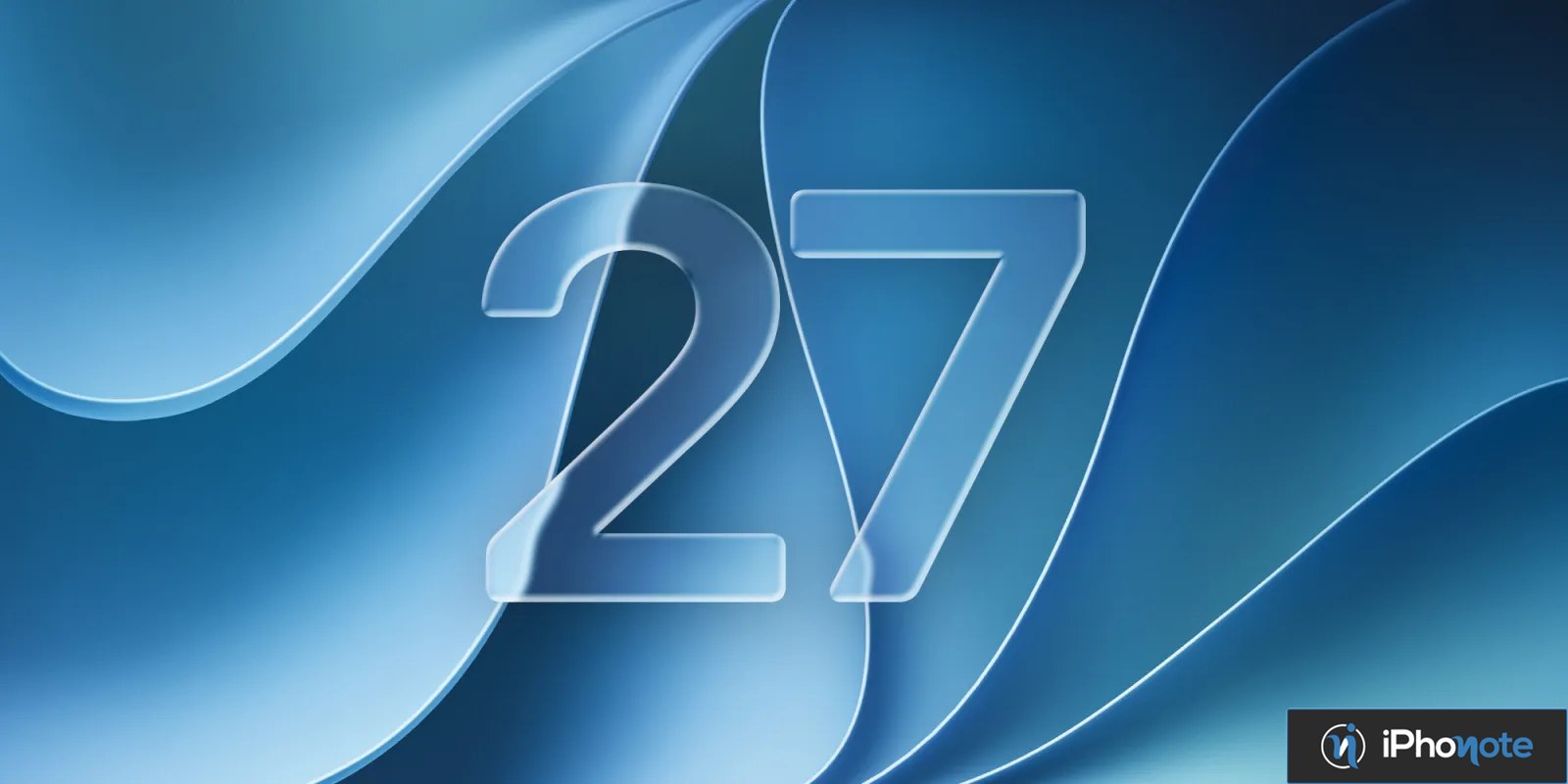 Illustration bleue affichant le nombre 27 pour iOS