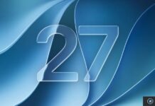 Illustration bleue affichant le nombre 27 pour iOS