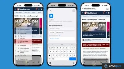 Écrans Safari montrant un menu d’onglets et une recherche