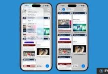 Deux iPhone affichent des onglets Safari organisés en groupes thématiques