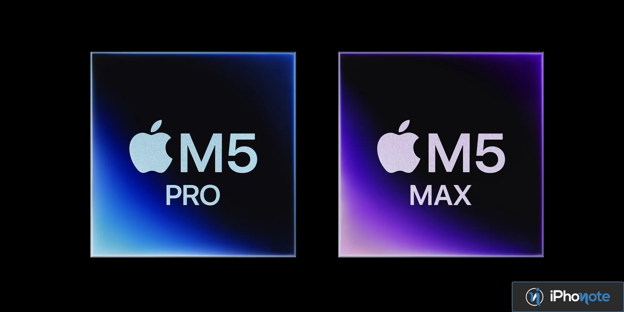 Illustration des puces Apple M5 Pro et M5 Max