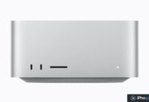 Mac Studio : la M5 Ultra vise l’IA et la vidéo pro Mac Studio argent vu de face avec grille de ventilation