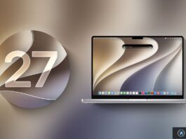 MacBook affichant macOS Golden Gate et son numéro de version 27