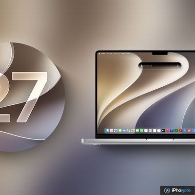 MacBook affichant le bureau et la recherche de macOS Golden Gate