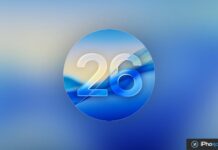 Apple : macOS 26.7 RC révèle des identifiants inédits Logo graphique de macOS 26 sur fond bleu dégradé