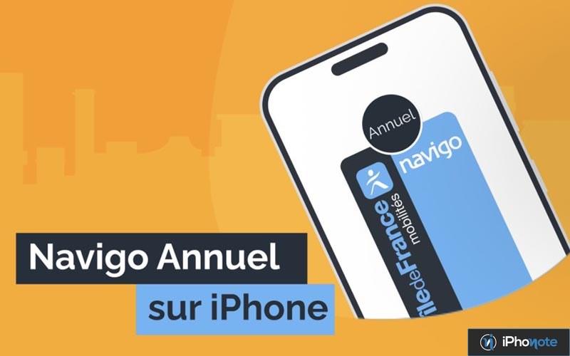 Illustration d’un passe Navigo annuel dématérialisé sur iPhone