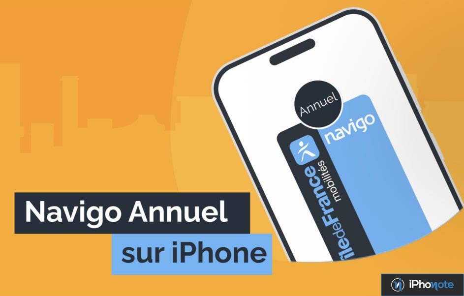 Illustration d’un passe Navigo annuel dématérialisé sur iPhone