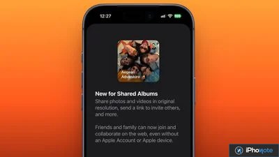 Écran iPhone présentant les nouveautés des albums partagés iOS 27