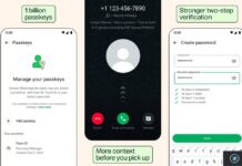 WhatsApp permet désormais plusieurs passkeys par compte Illustration WhatsApp montrant les passkeys et la vérification renforcée